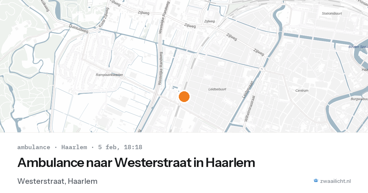 Ambulance naar Westerstraat in Haarlem — 5 feb 2026
