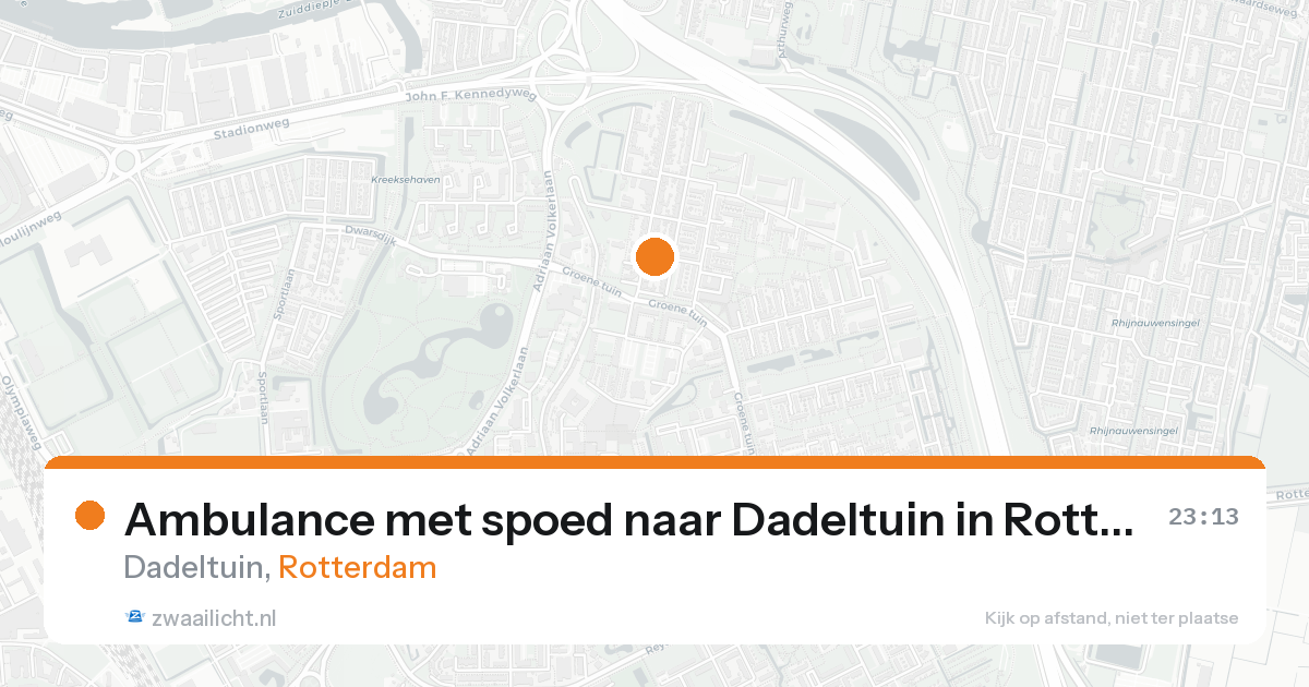 Ambulance met spoed naar Dadeltuin in Rotterdam — 30 jan 2026