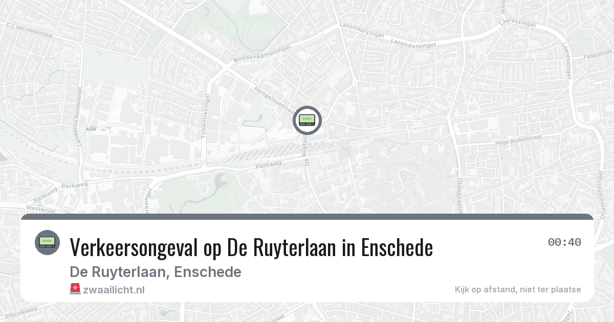 Verkeersongeval op De Ruyterlaan in Enschede — 23 mei 2026