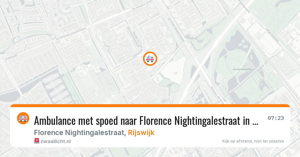 Ambulance met spoed naar Florence Nightingalestraat in Rijswijk — 16 jul 2026
