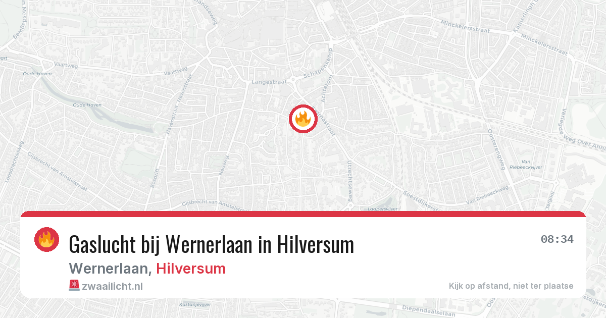 Gaslucht bij Wernerlaan in Hilversum — 26 mrt 2026