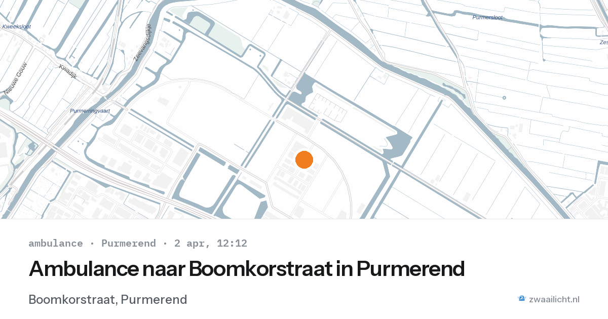 Ambulance naar Boomkorstraat in Purmerend — 2 apr 2026