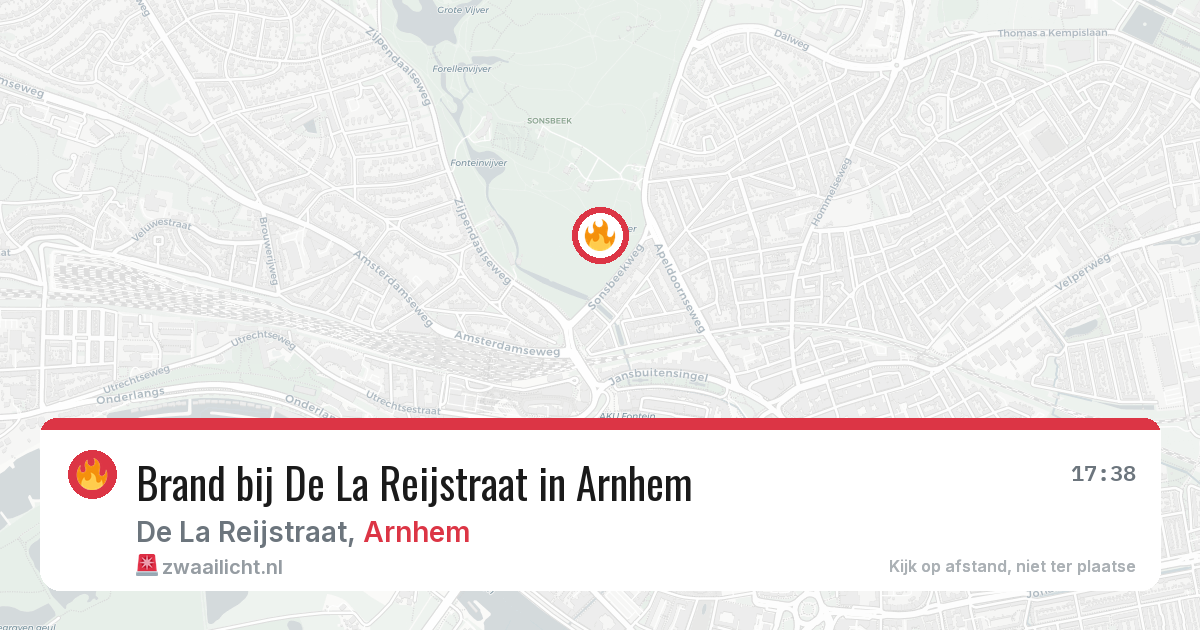 Brand bij De La Reijstraat in Arnhem — 22 mei 2026