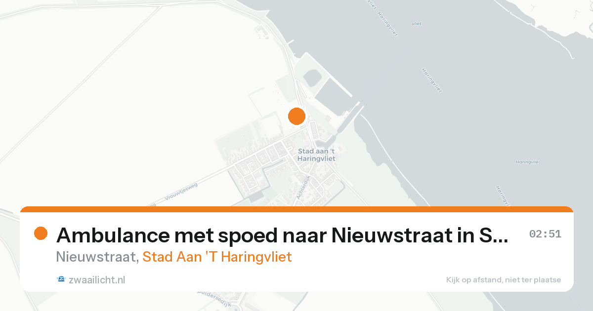Ambulance met spoed naar Nieuwstraat in Stad Aan 'T Haringvliet — 15 mrt 2026