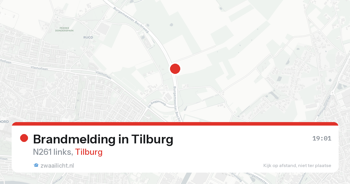 Brandmelding in Tilburg — 15 aug 2026