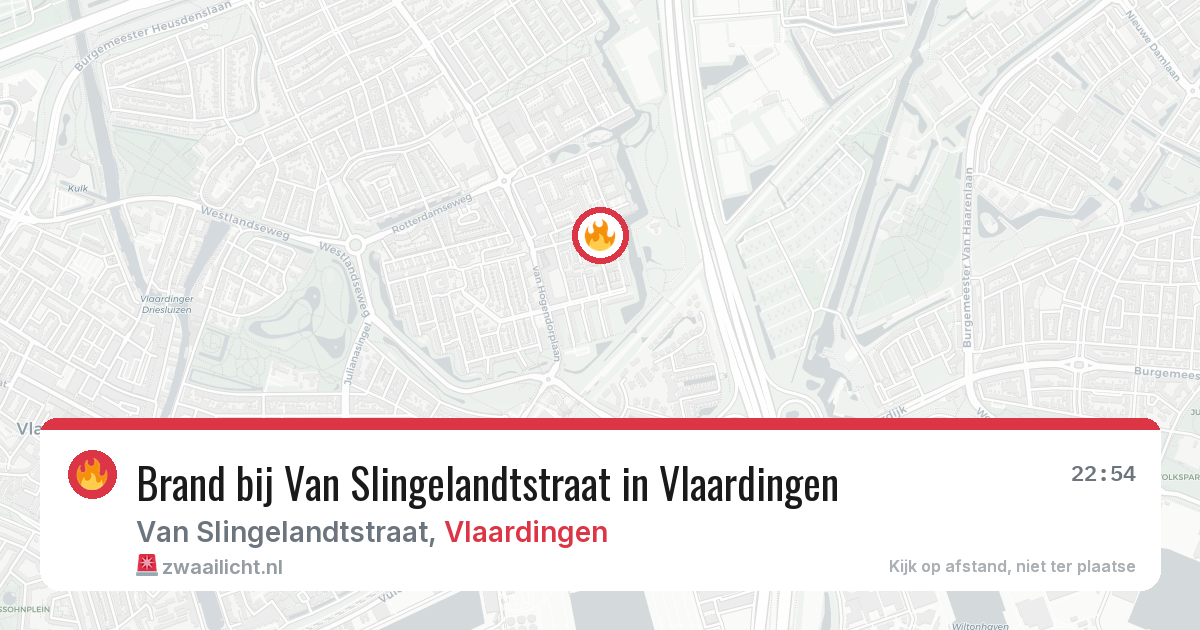 Brand bij Van Slingelandtstraat in Vlaardingen — 30 apr 2026