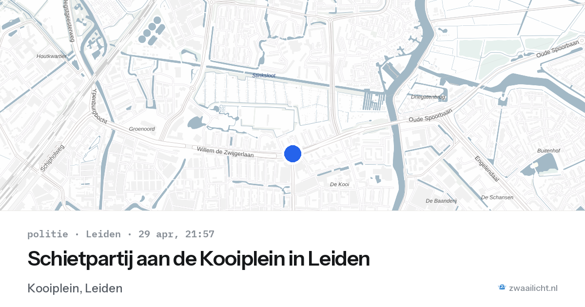 Schietpartij aan de Kooiplein in Leiden — 29 apr 2026