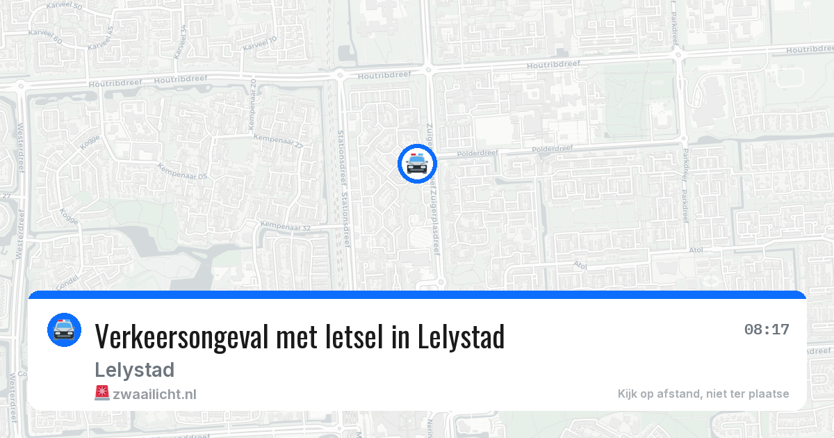 Verkeersongeval met letsel in Lelystad — 24 jun 2026
