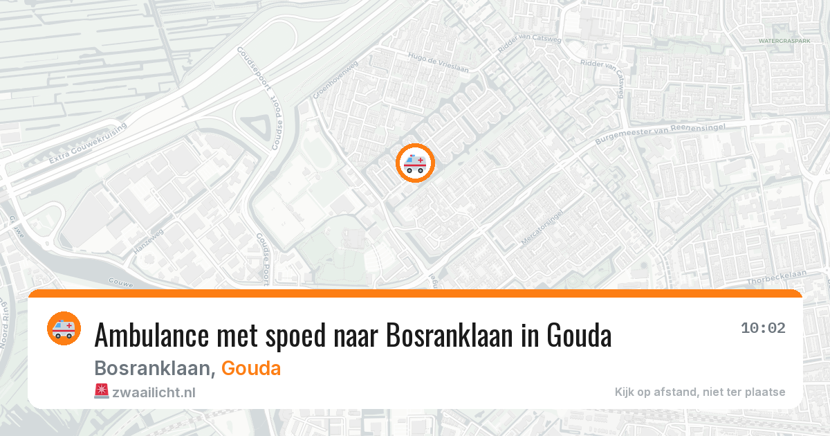Ambulance met spoed naar Bosranklaan in Gouda — 9 aug 2026