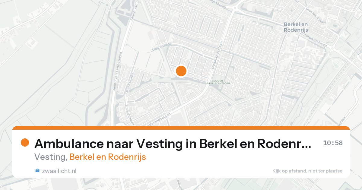Ambulance naar Vesting in Berkel en Rodenrijs — 17 aug 2026