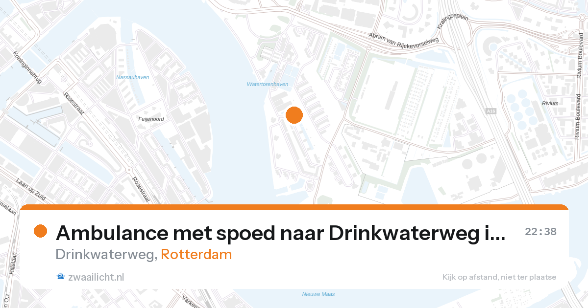 Ambulance met spoed naar Drinkwaterweg in Rotterdam — 27 aug 2026