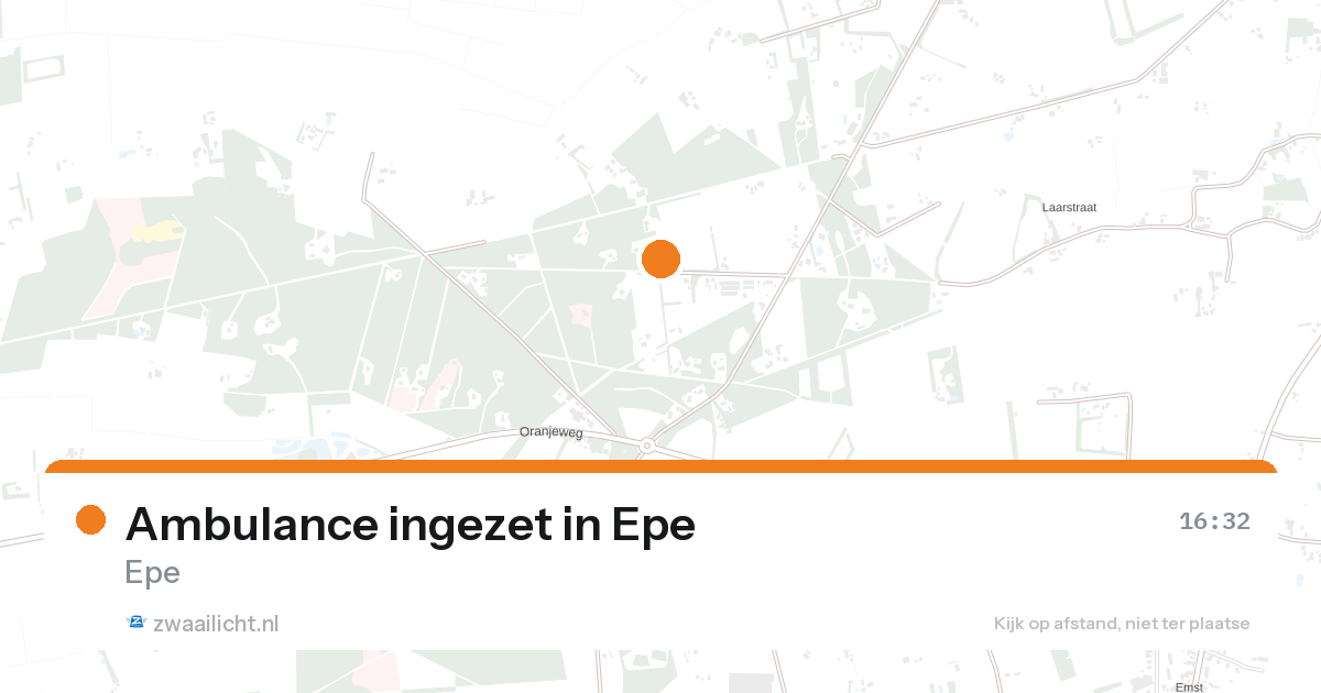 Ambulance ingezet in Epe — 26 aug 2026