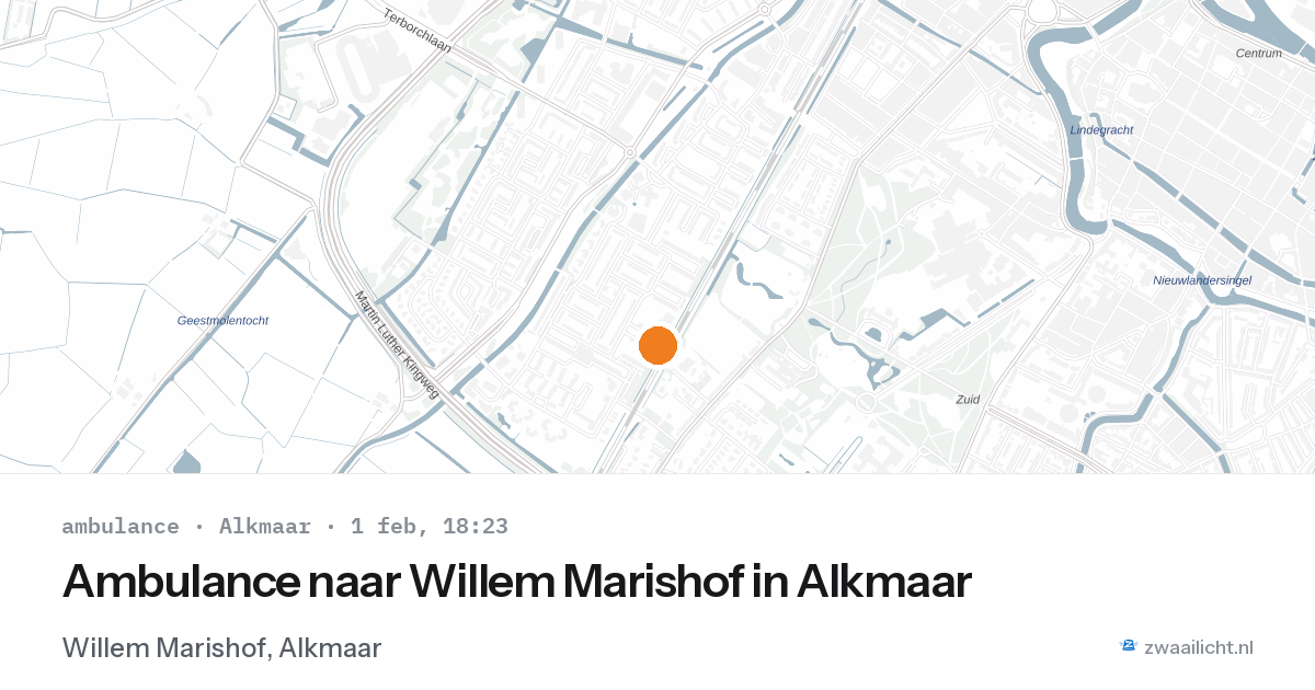 Ambulance naar Willem Marishof in Alkmaar — 1 feb 2026