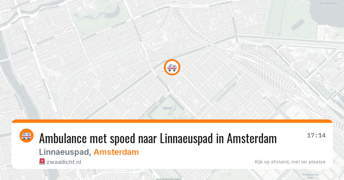 Ambulance met spoed naar Linnaeuspad in Amsterdam — 3 aug 2026