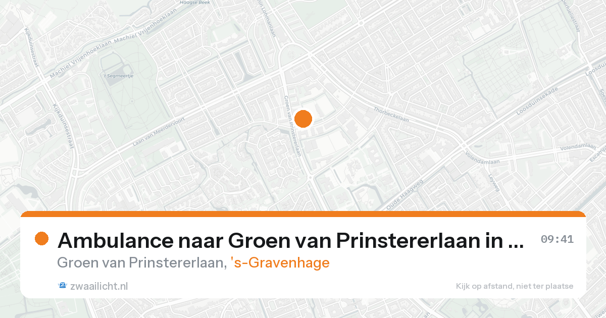 Ambulance naar Groen van Prinstererlaan in 's-Gravenhage — 24 aug 2026