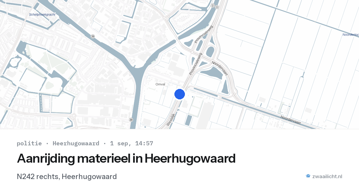 Aanrijding materieel in Heerhugowaard — 1 sep 2026