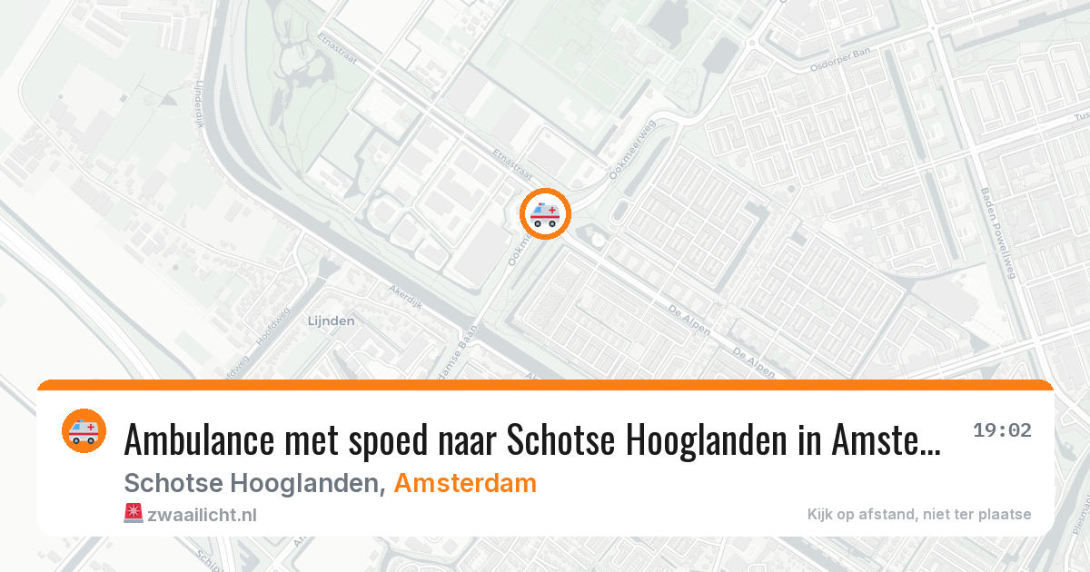 Ambulance met spoed naar Schotse Hooglanden in Amsterdam — 14 aug 2026