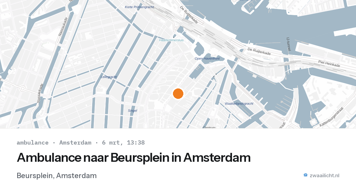 Ambulance naar Beursplein in Amsterdam — 6 mrt 2026