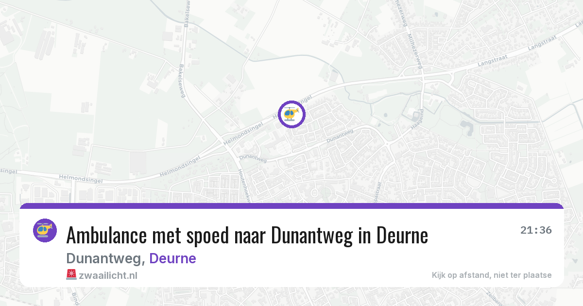 Ambulance met spoed naar Dunantweg in Deurne — 9 apr 2026