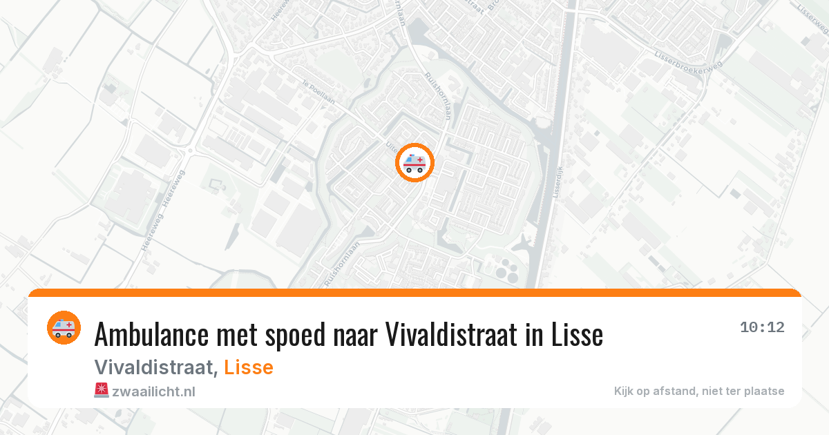 Ambulance met spoed naar Vivaldistraat in Lisse — 29 jan 2026