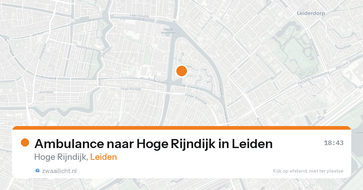 Ambulance naar Hoge Rijndijk in Leiden — 22 aug 2026