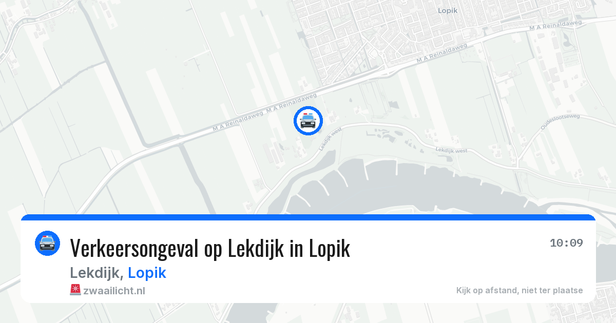 Verkeersongeval op Lekdijk in Lopik — 24 mei 2026
