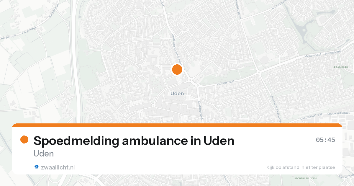 Spoedmelding ambulance in Uden — 8 feb 2026
