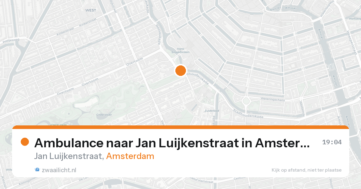 Ambulance naar Jan Luijkenstraat in Amsterdam — 25 aug 2026