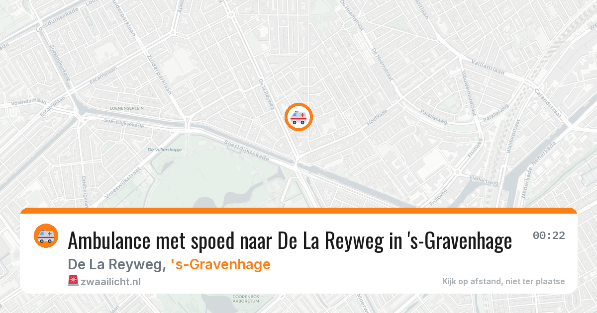 Ambulance met spoed naar De La Reyweg in 's-Gravenhage — 2 mei 2026