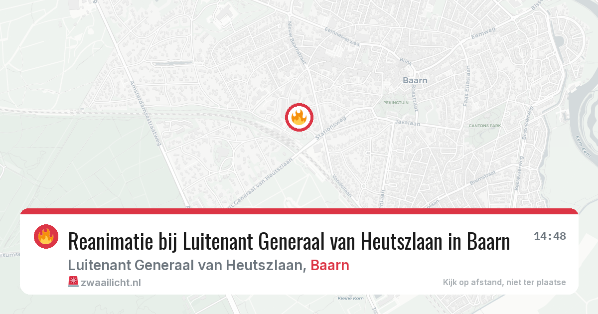 Reanimatie bij Luitenant Generaal van Heutszlaan in Baarn — 29 jan 2026