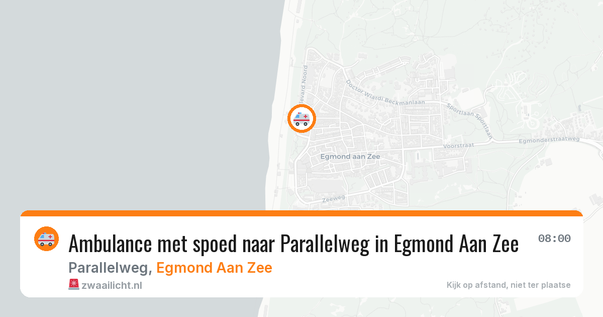 Ambulance met spoed naar Parallelweg in Egmond Aan Zee — 4 mei 2026