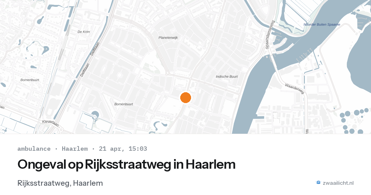 Ongeval op Rijksstraatweg in Haarlem — 21 apr 2026