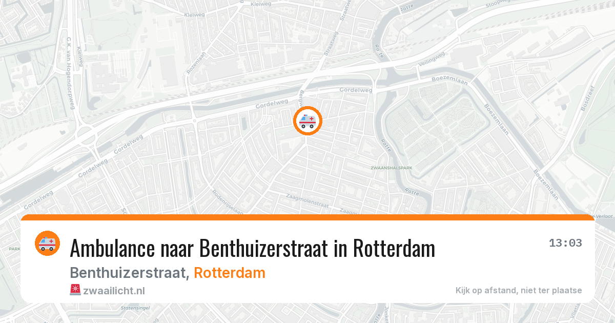 Ambulance naar Benthuizerstraat in Rotterdam — 31 mrt 2026
