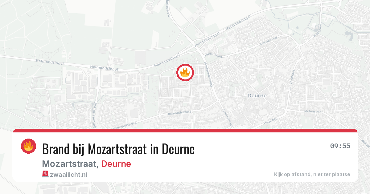 Brand bij Mozartstraat in Deurne — 26 jun 2026