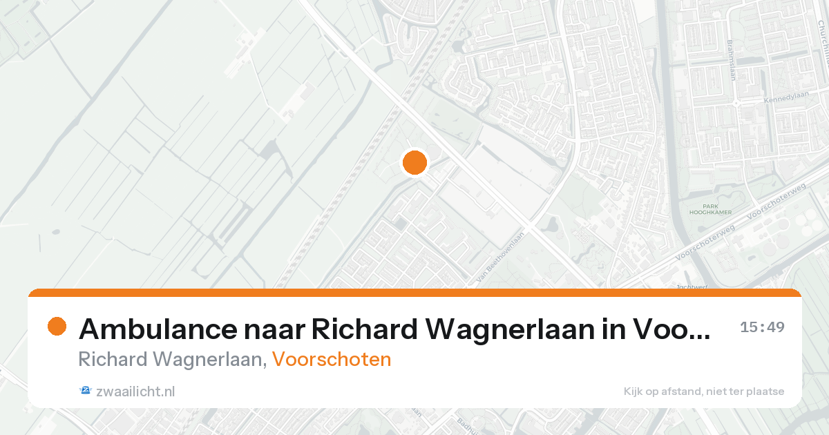 Ambulance naar Richard Wagnerlaan in Voorschoten — 19 aug 2026