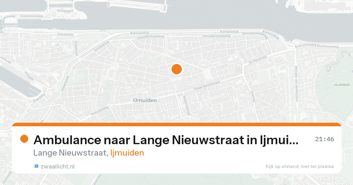 Ambulance naar Lange Nieuwstraat in Ijmuiden — 15 aug 2026
