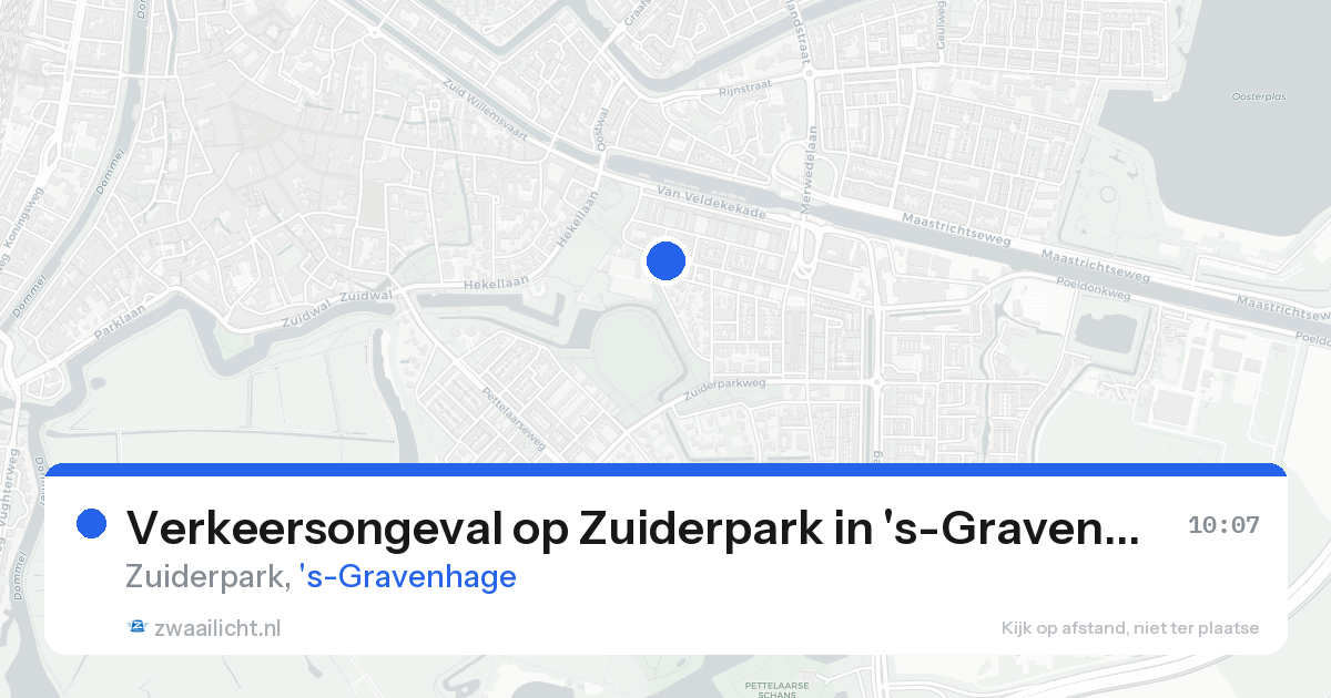 Verkeersongeval op Zuiderpark in 's-Gravenhage — 20 aug 2026