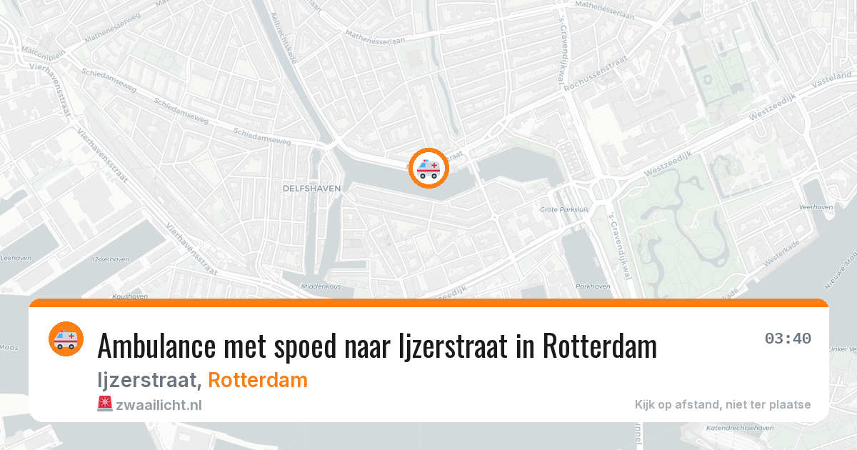 Ambulance met spoed naar Ijzerstraat in Rotterdam — 21 apr 2026