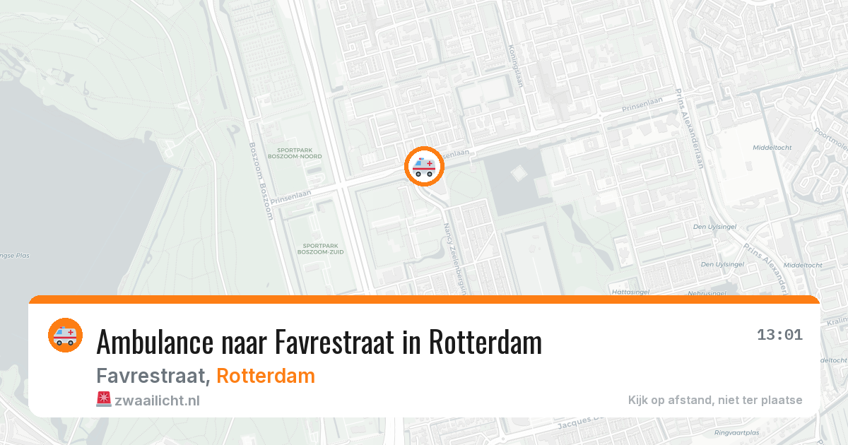 Ambulance naar Favrestraat in Rotterdam — 12 jun 2026