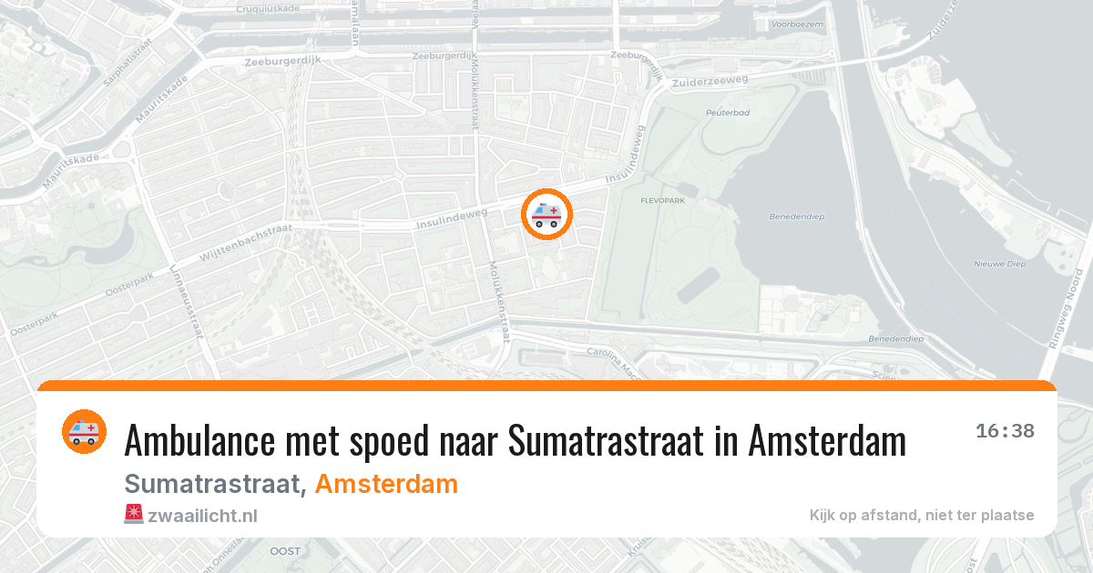 Ambulance met spoed naar Sumatrastraat in Amsterdam — 25 apr 2026