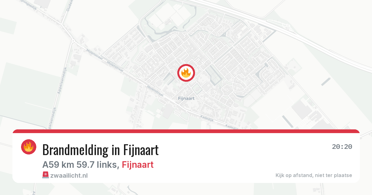 Brandmelding in Fijnaart — 10 jul 2026