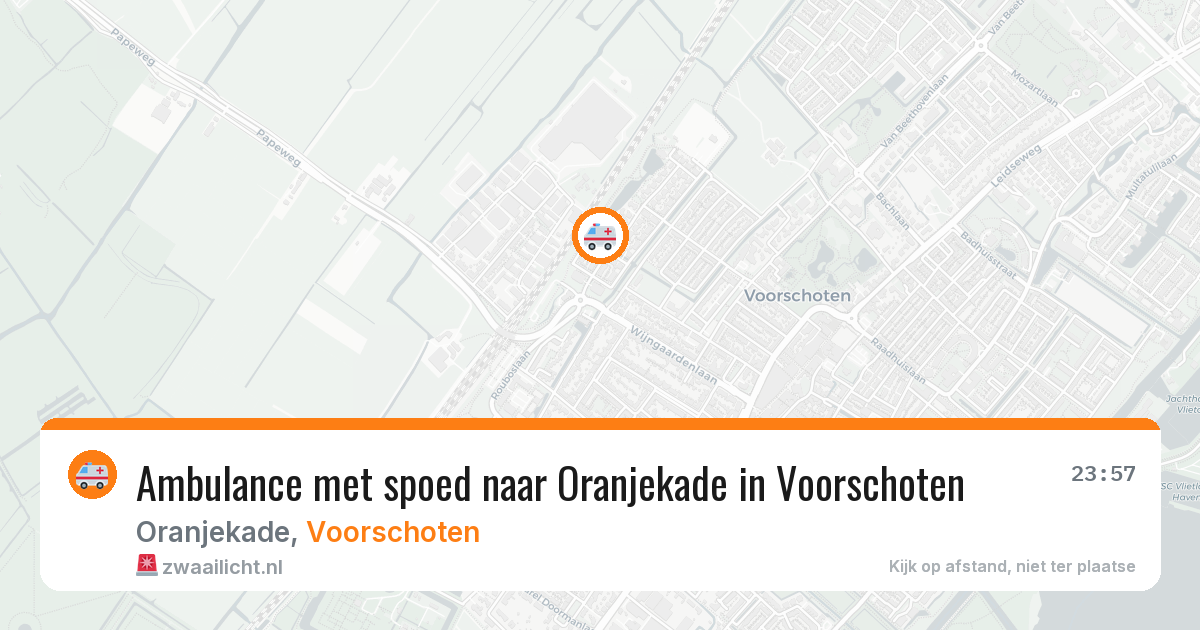 Ambulance met spoed naar Oranjekade in Voorschoten — 4 aug 2026