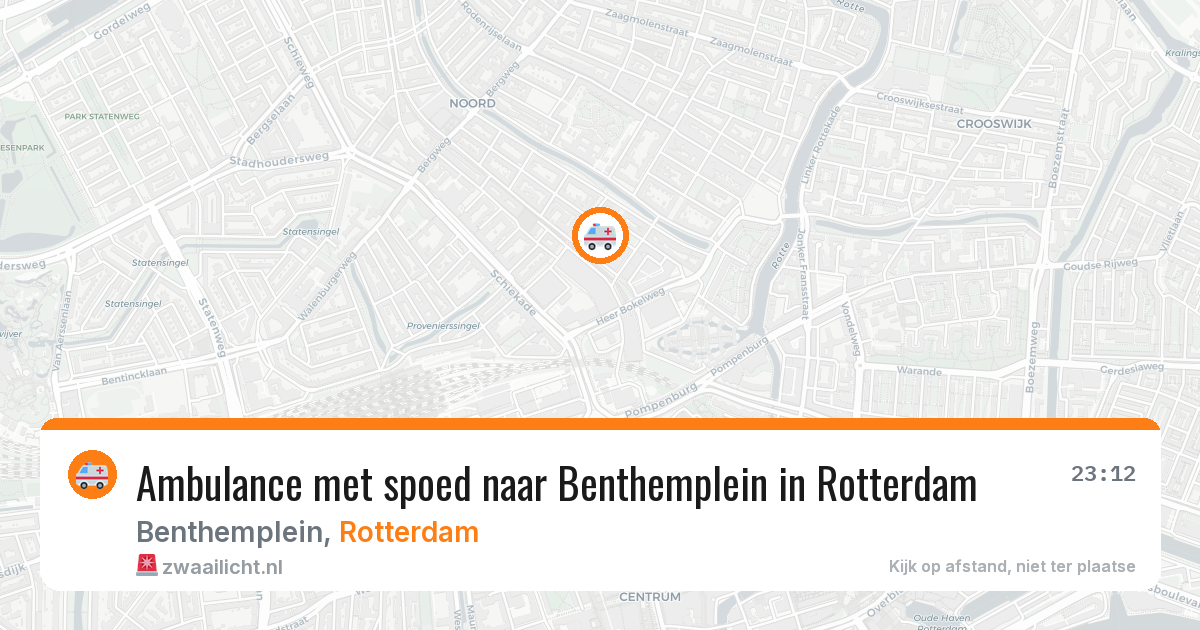 Ambulance met spoed naar Benthemplein in Rotterdam — 3 mei 2026