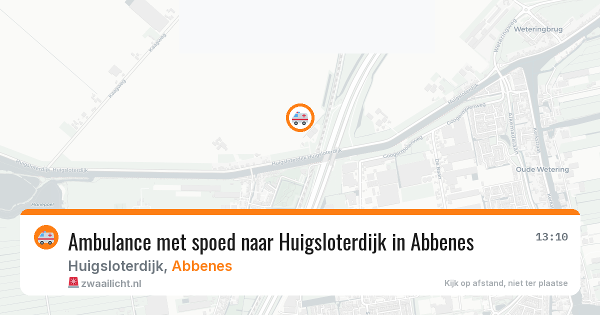 Ambulance met spoed naar Huigsloterdijk in Abbenes — 4 mrt 2026