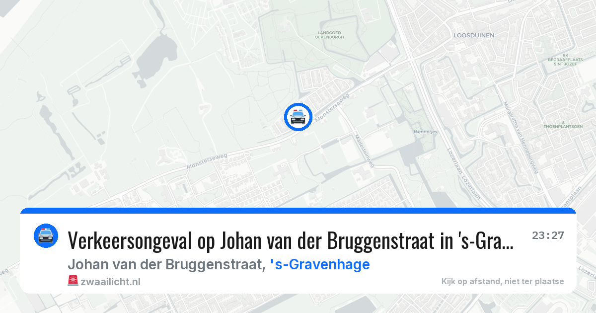 Verkeersongeval op Johan van der Bruggenstraat in 's-Gravenhage — 22 jul 2026