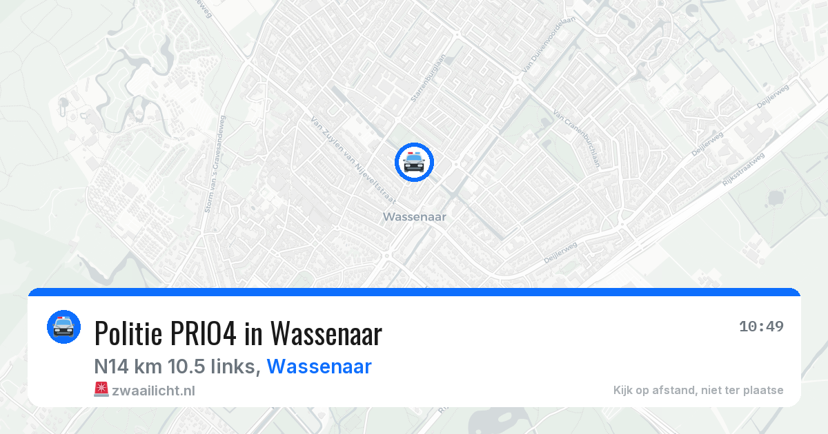 Politie PRIO4 in Wassenaar — 5 mei 2026 | 🚨 Zwaailicht.nl
