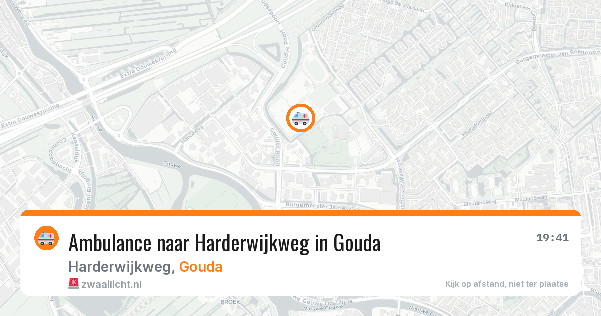 Ambulance naar Harderwijkweg in Gouda — 1 aug 2026
