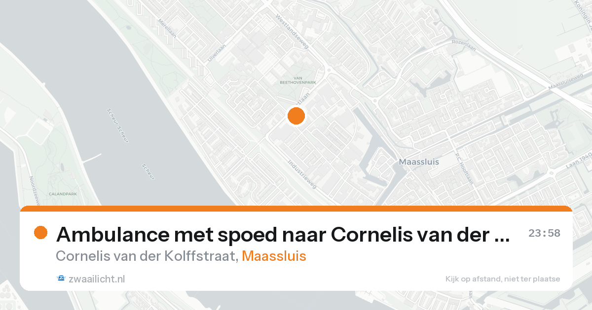 Ambulance met spoed naar Cornelis van der Kolffstraat in Maassluis — 19 aug 2026