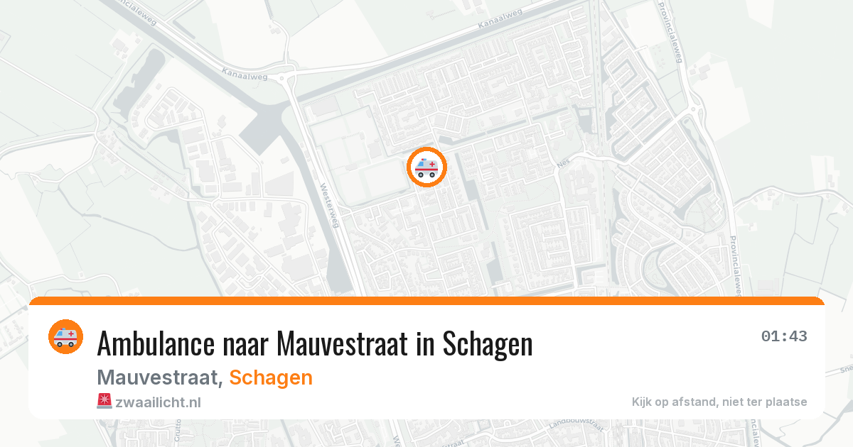 Ambulance naar Mauvestraat in Schagen — 7 jul 2026