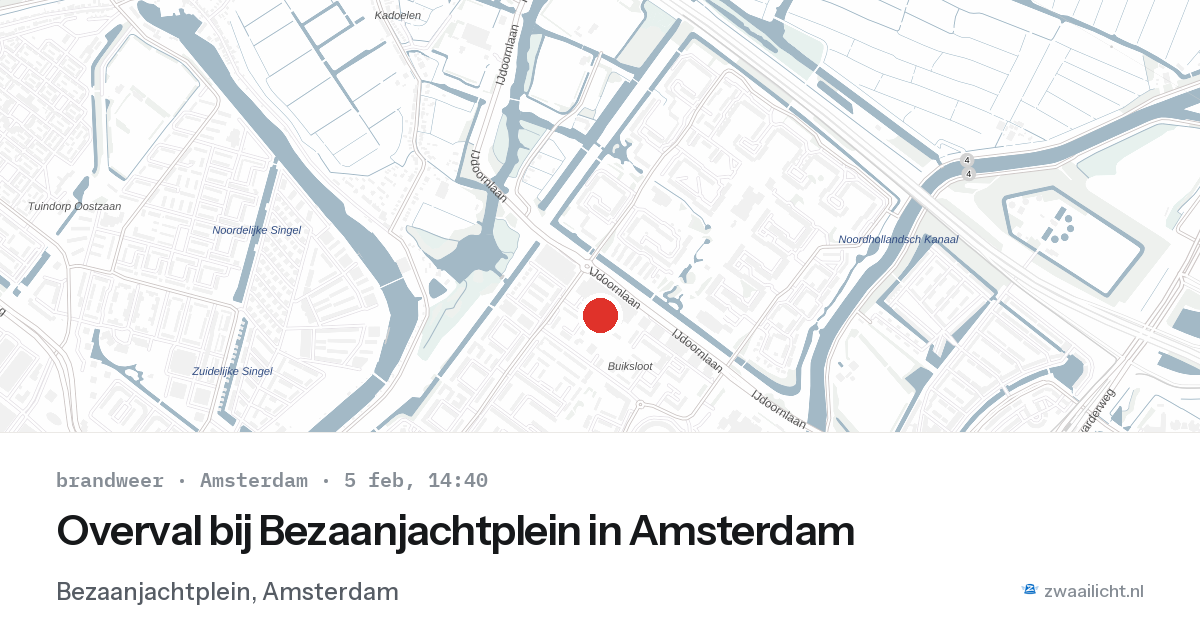 Overval bij Bezaanjachtplein in Amsterdam — 5 feb 2026